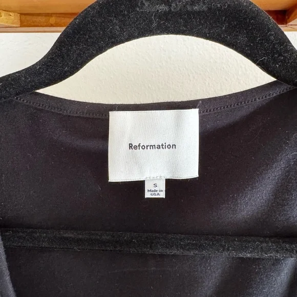 Reformation Tefi Knit Top S Black - Picture 4 of 5